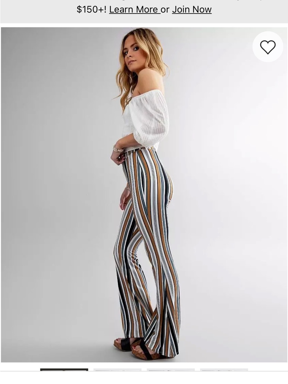 Daytrip Striped High-Waist Wide-Leg Pants